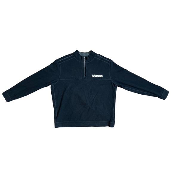 TOMMY BAHAMA RAIDER FOOTBALL TRIBLEND QUARTER ZIP MENS SWEATER SWEATSHIRT - Picture 5 of 8